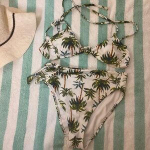 Tropical Print Bikini Set
